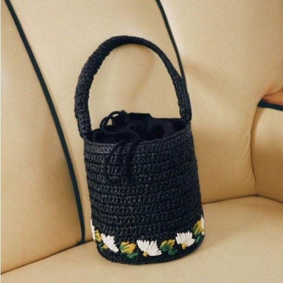 Rixo Ailish Bag Navy Embroidery NWT - Picture 2 of 8